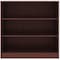 Lorell Laminate 3-Shelf Bookcase, 36" x 36" x 12", Mahogany LLR99781 - alternate 1